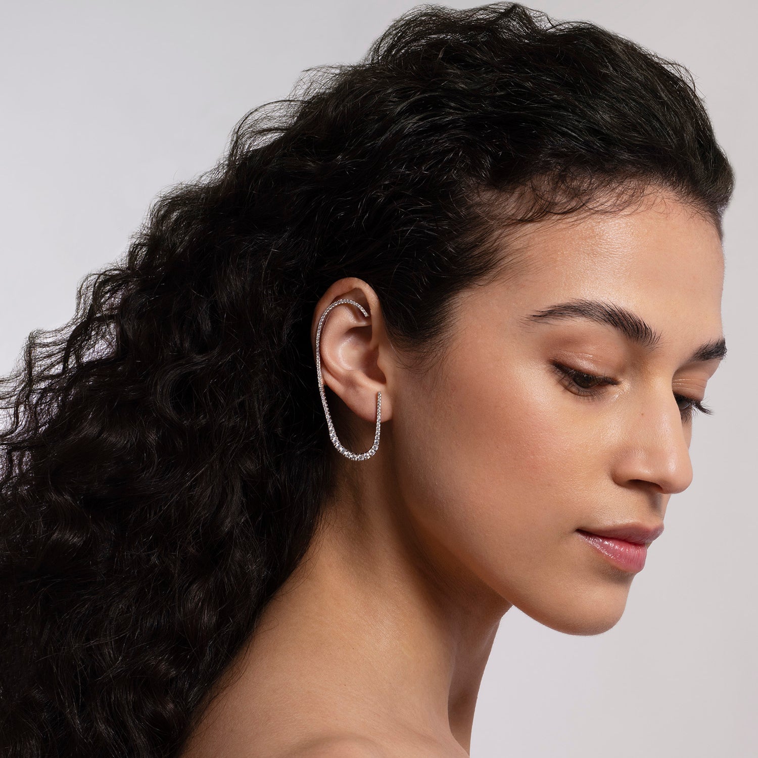 Single Celestial earring in 18k gold with diamonds - Fine jewelry by MARIE MAS