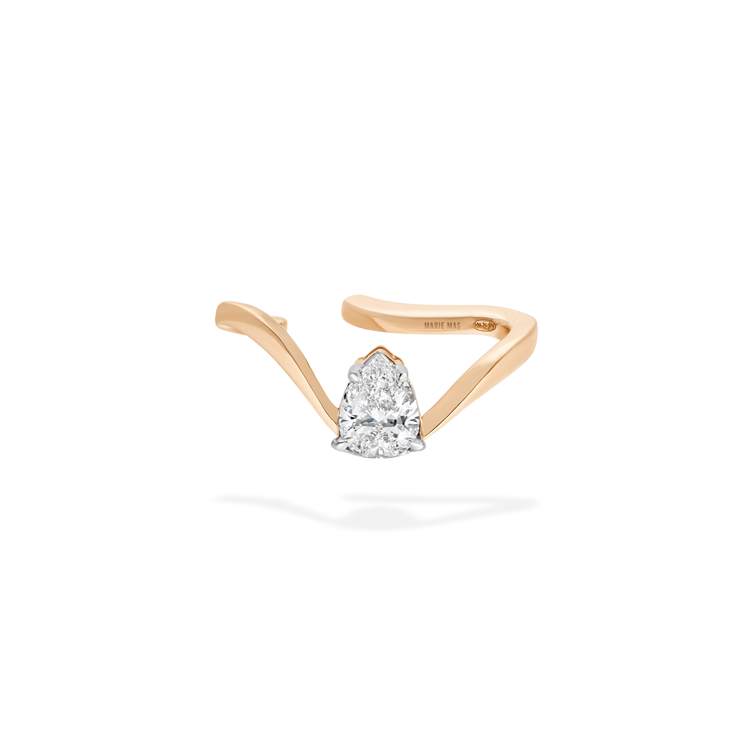 Comet ear jewel in 18k gold with diamonds - Fine jewelry by MARIE MAS