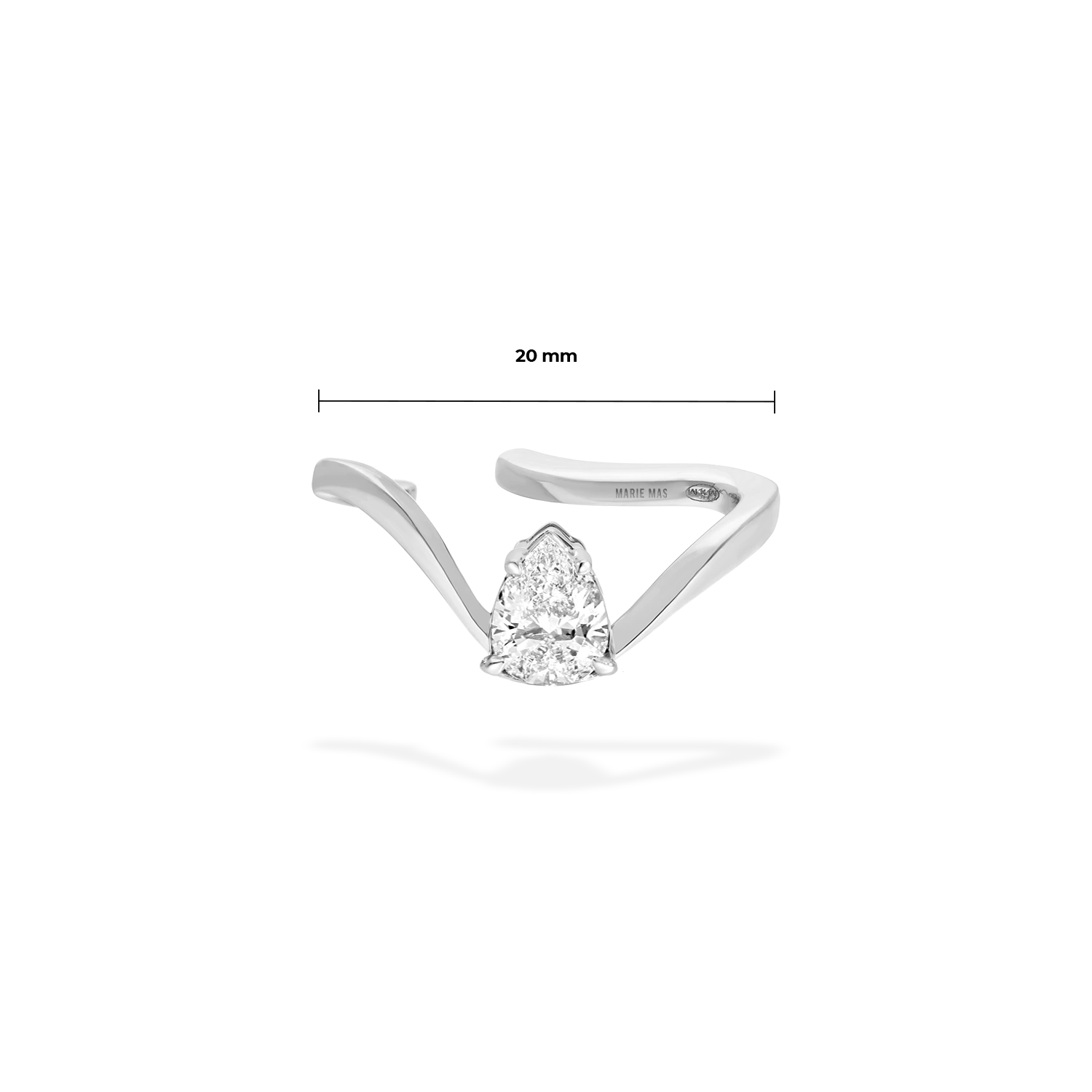 Comet Ear Jewel | White Gold & Diamond