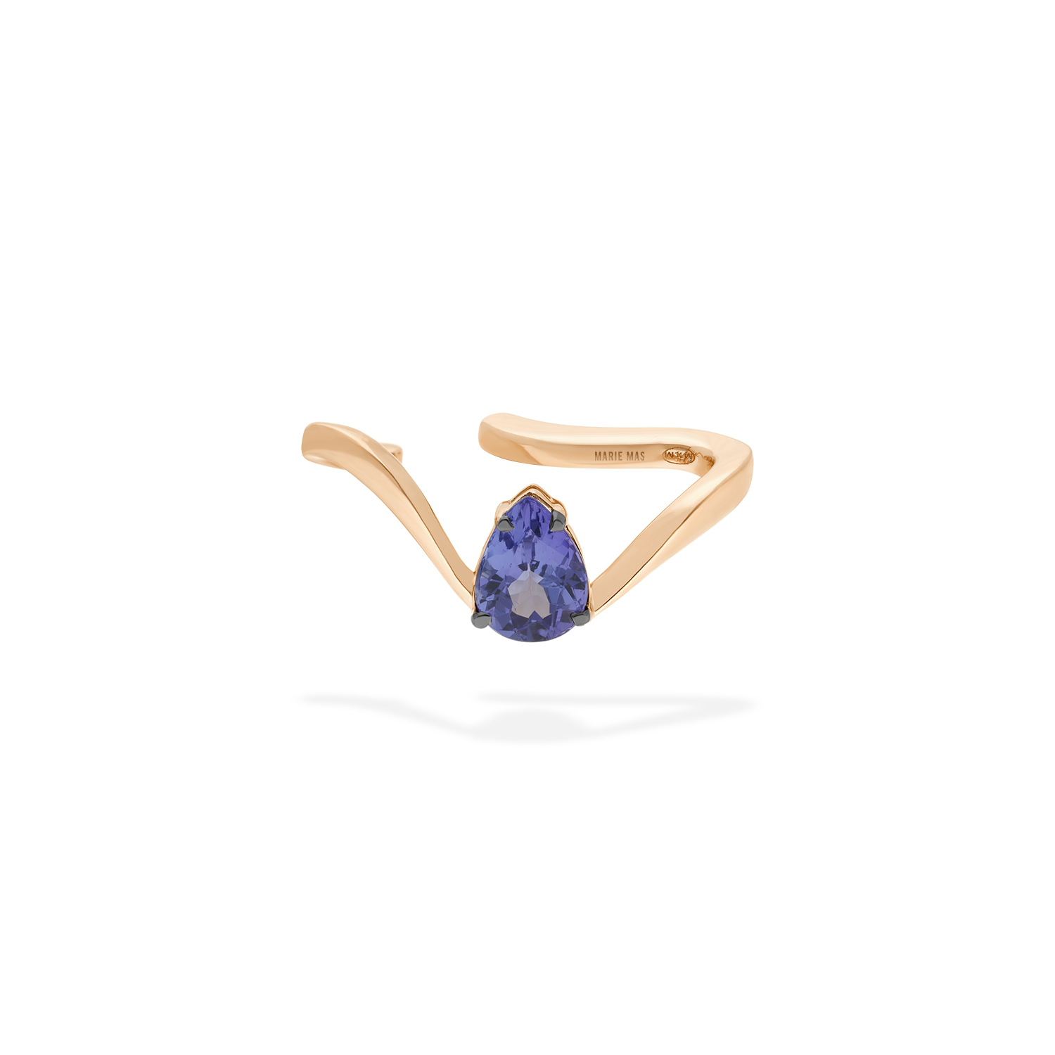 Comet ear jewel in 18k gold with tanzanite - Fine jewelry by MARIE MAS