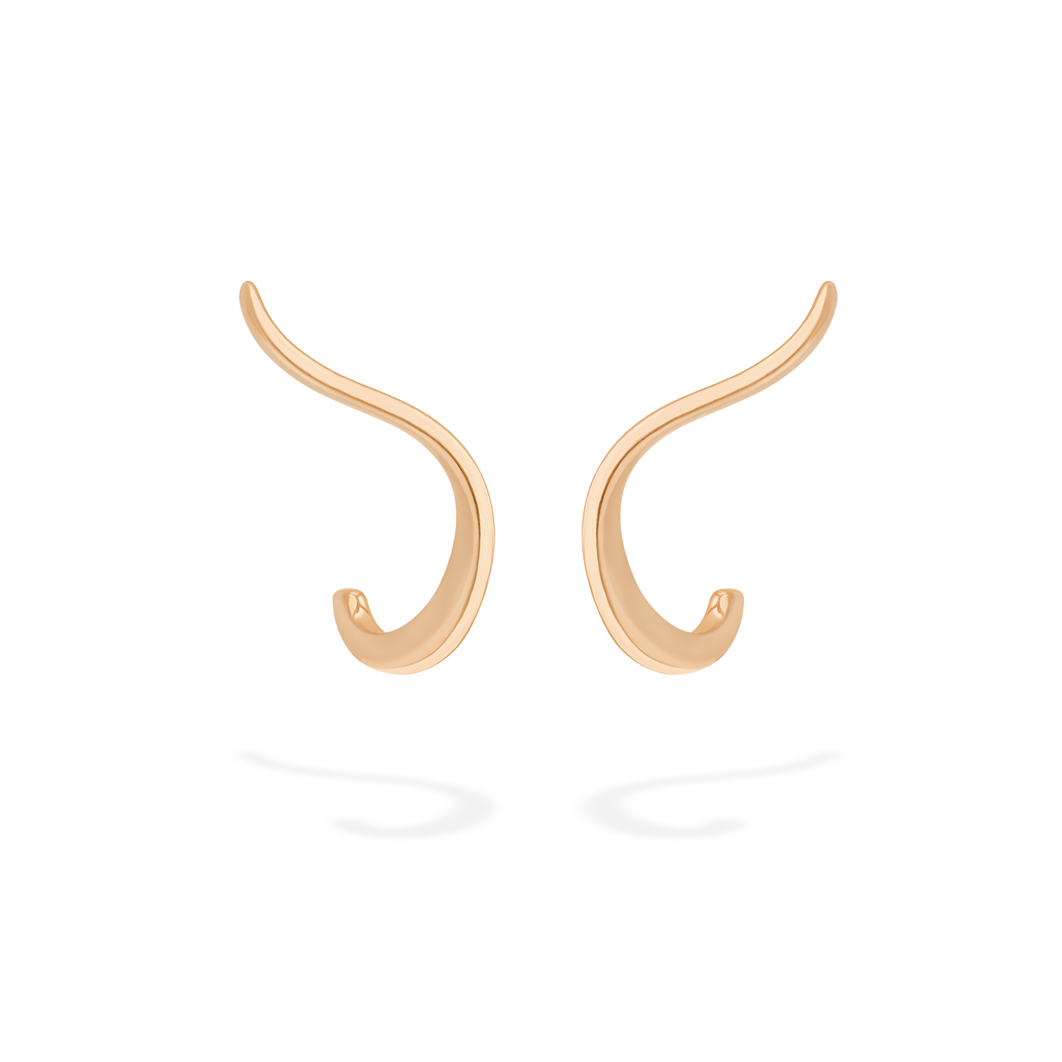 Pair of Halo earrings in 18k rose gold - Fine jewelry by MARIE MAS