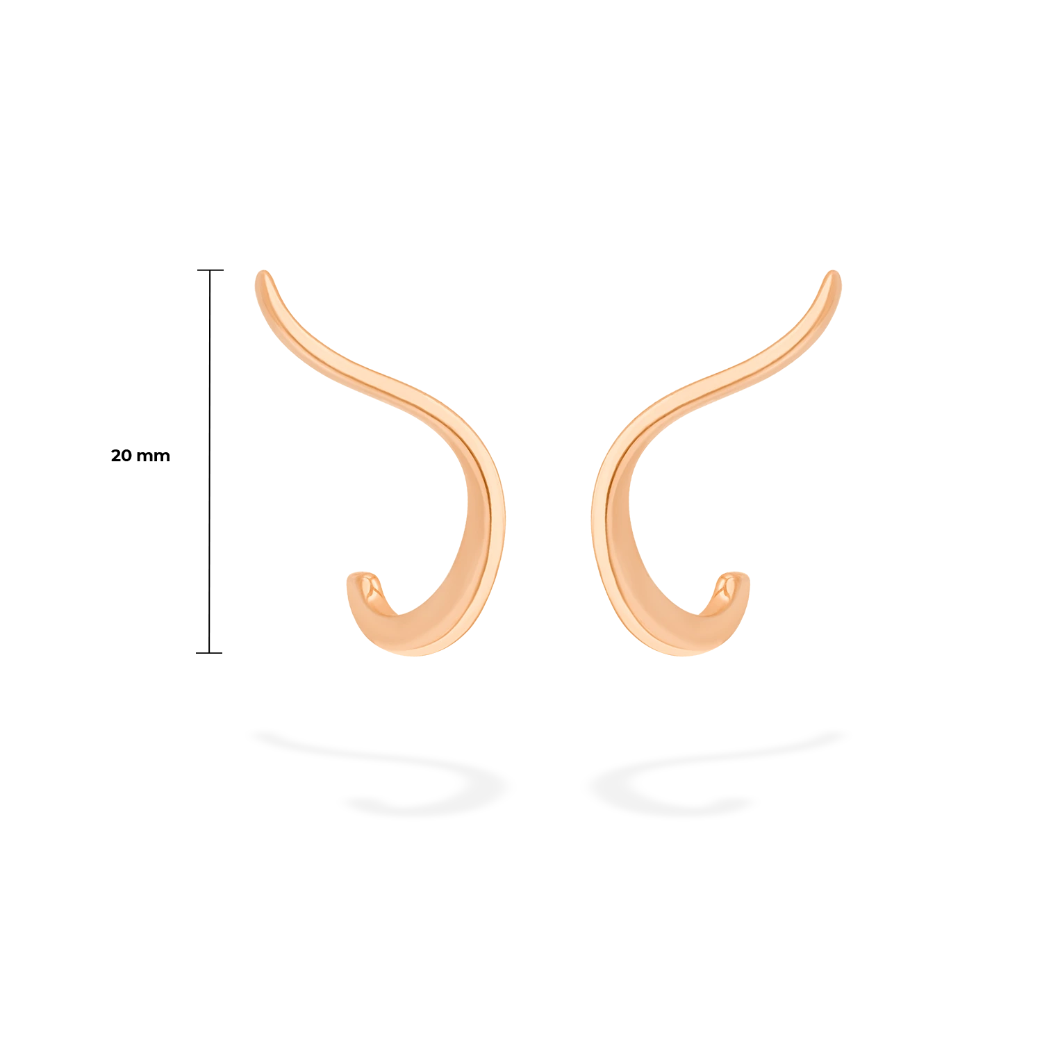 Pair of Halo Earrings | Full Rose Gold
