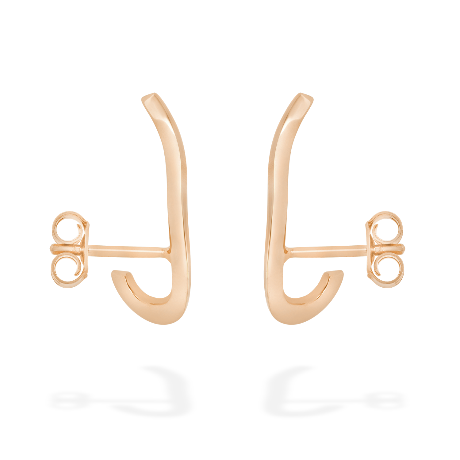 Pair of Halo earrings in 18k rose gold - Fine jewelry by MARIE MAS