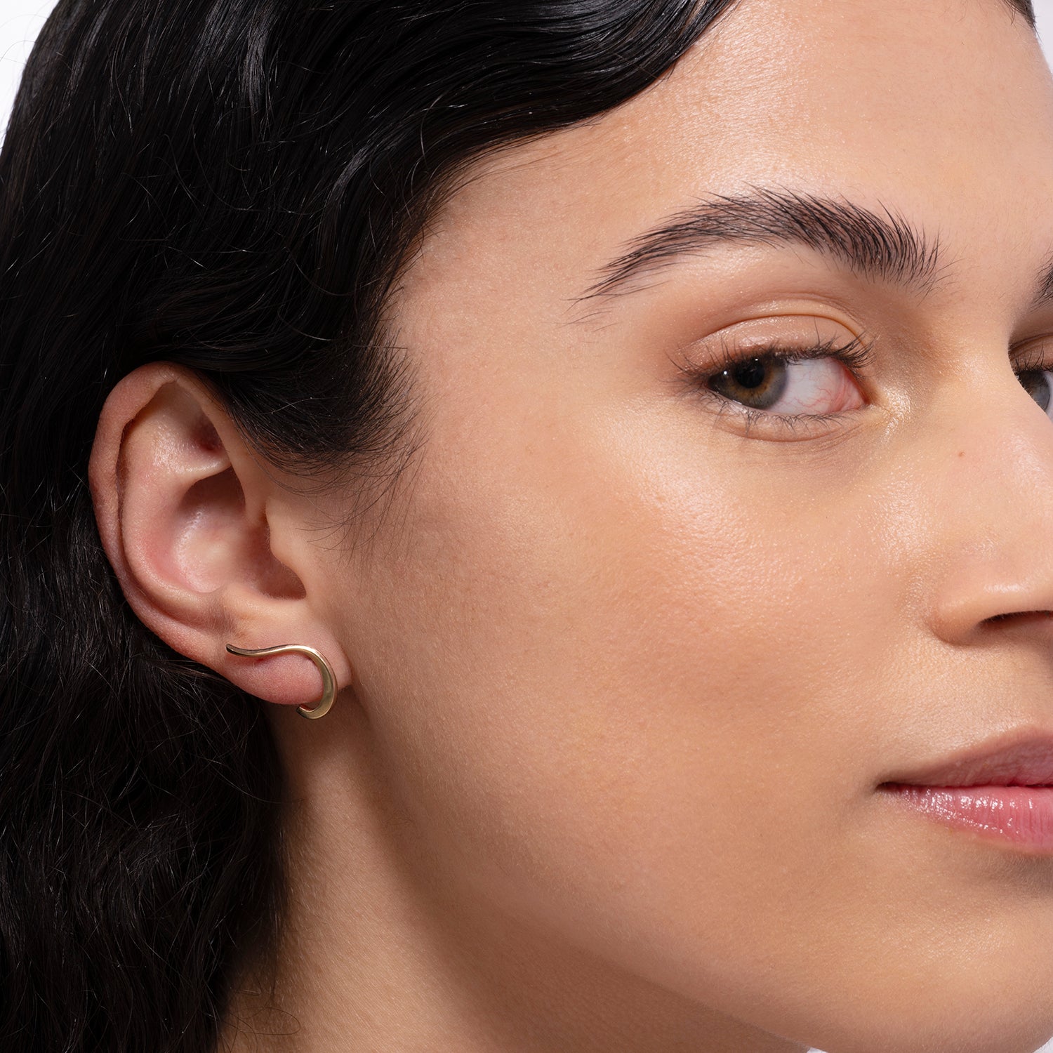 Pair of Halo earrings in 18k rose gold - Fine jewelry by MARIE MAS
