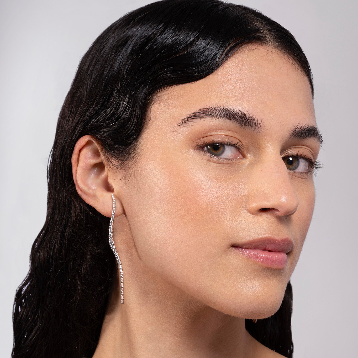 Pair of Long Halo Earrings