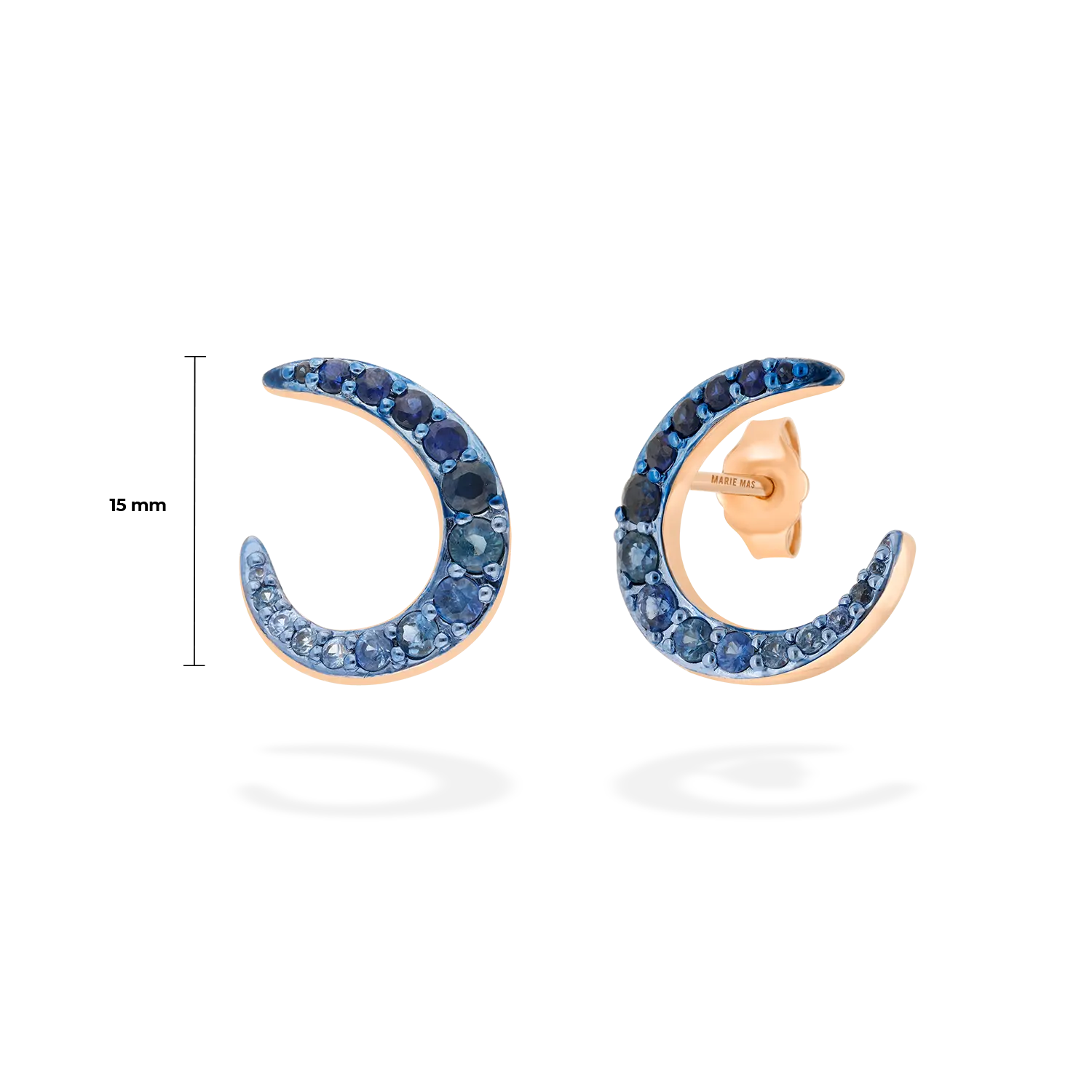Radiant Hoop Earrings | Blue Sapphires