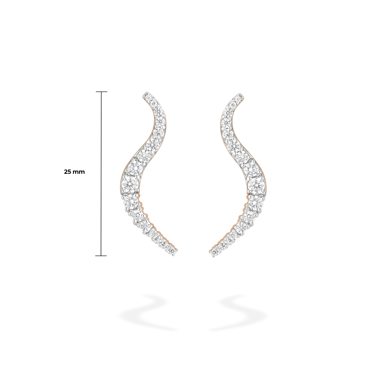 Pair of Solar Earrings | Rose Gold