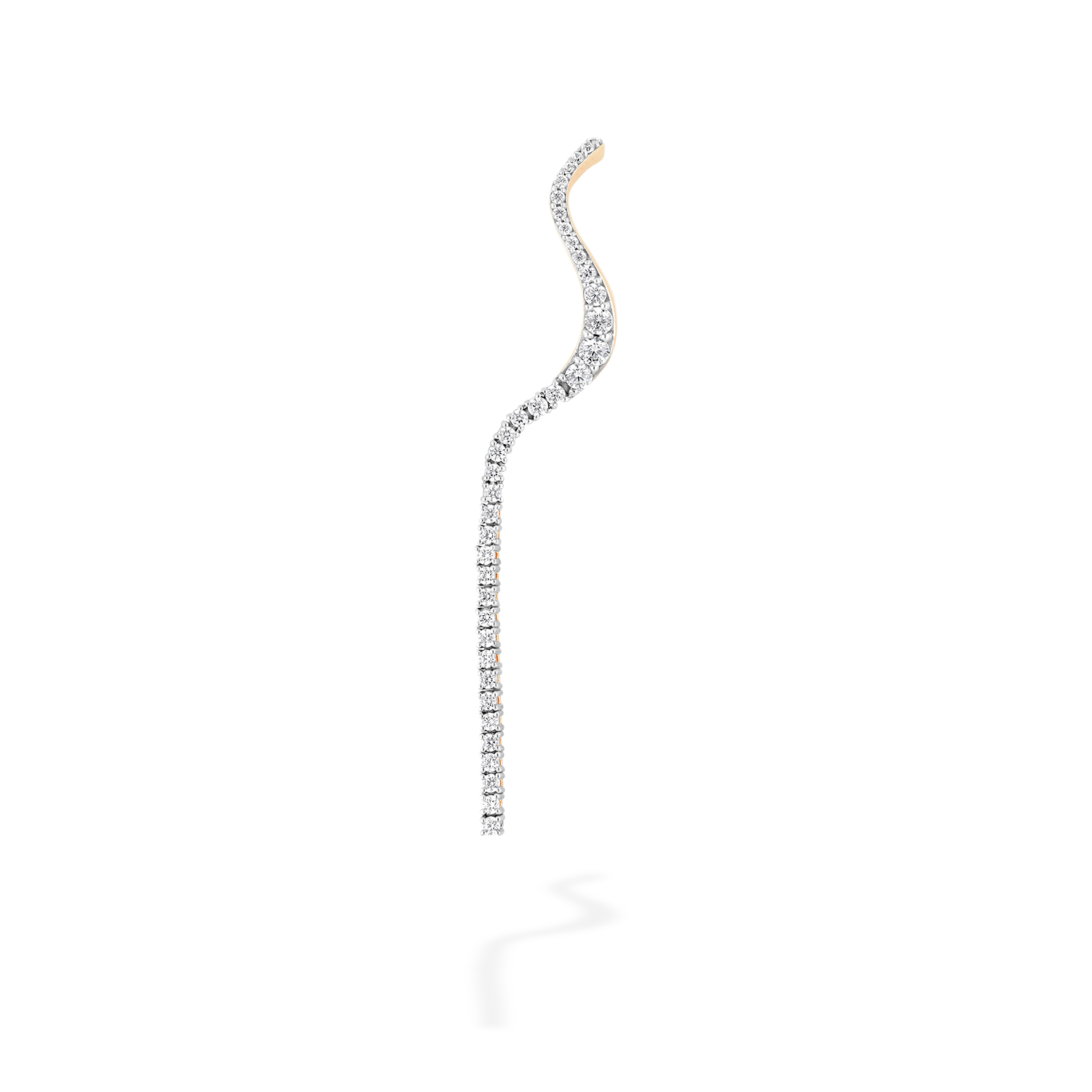 Single Twinkle ear jewel in 18k gold with diamonds - Fine jewelry by MARIE MAS