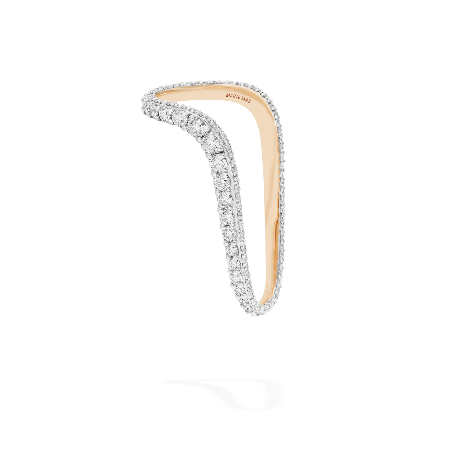 Aurora ring | Full diamond and rose gold