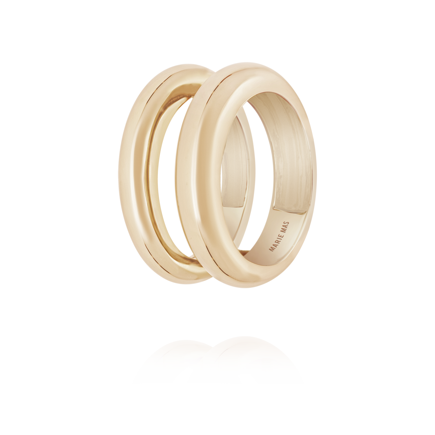 Double Dome U ring | Yellow Gold