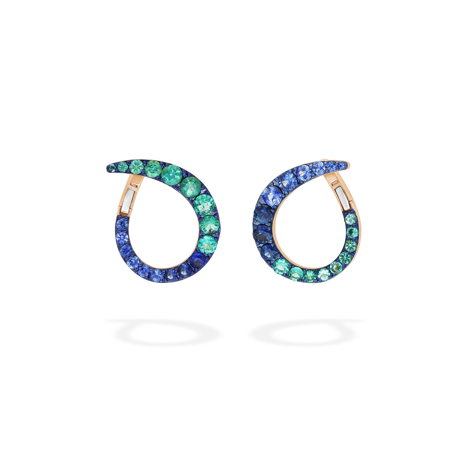 Grand Radiant Hoop Earrings | Emeralds & Sapphires
