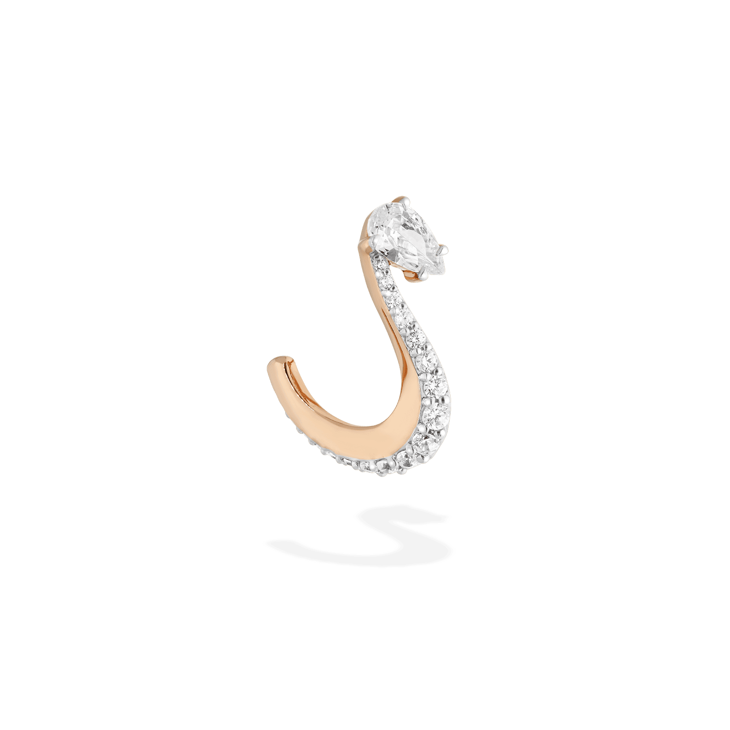 Single Nova Earring | Pear Diamond & Diamonds