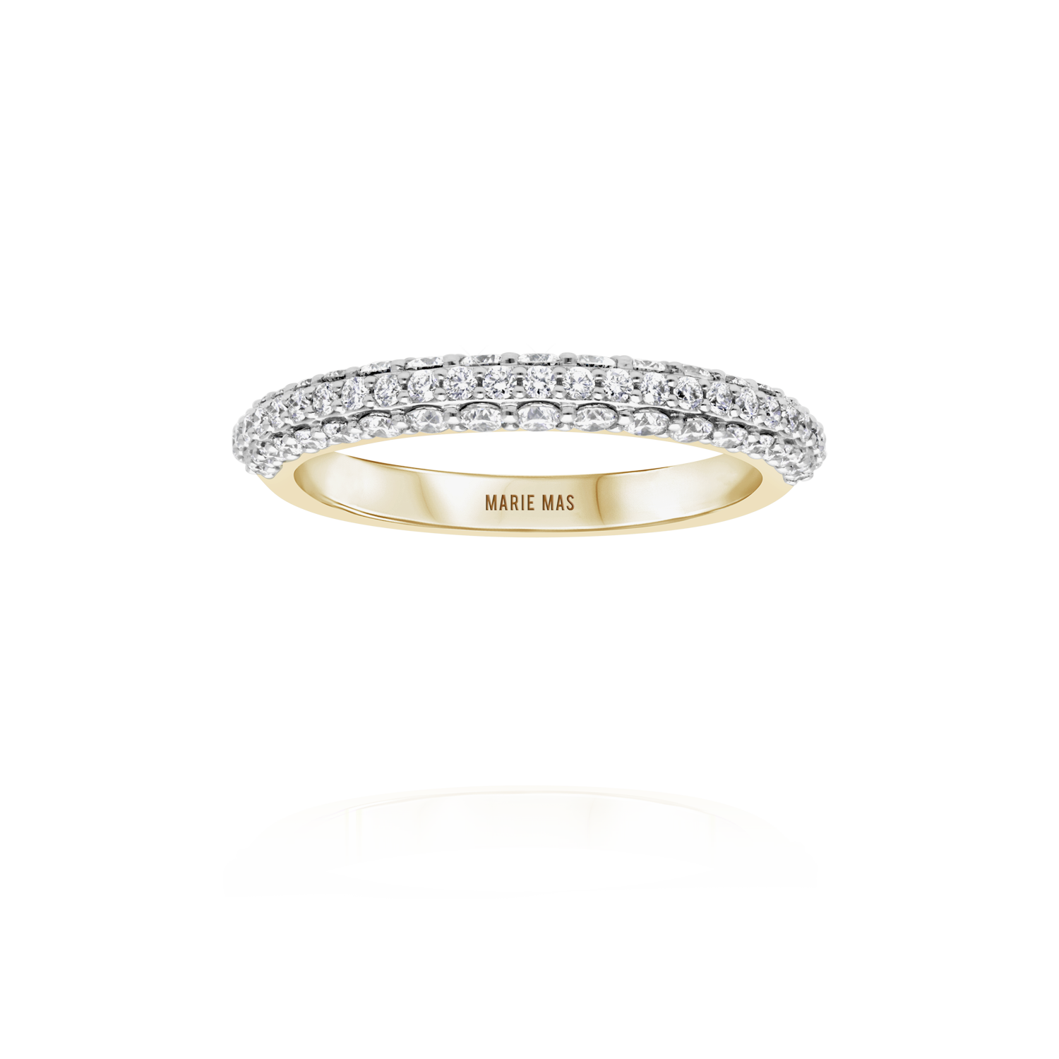 Paved dome I ring | Yellow Gold