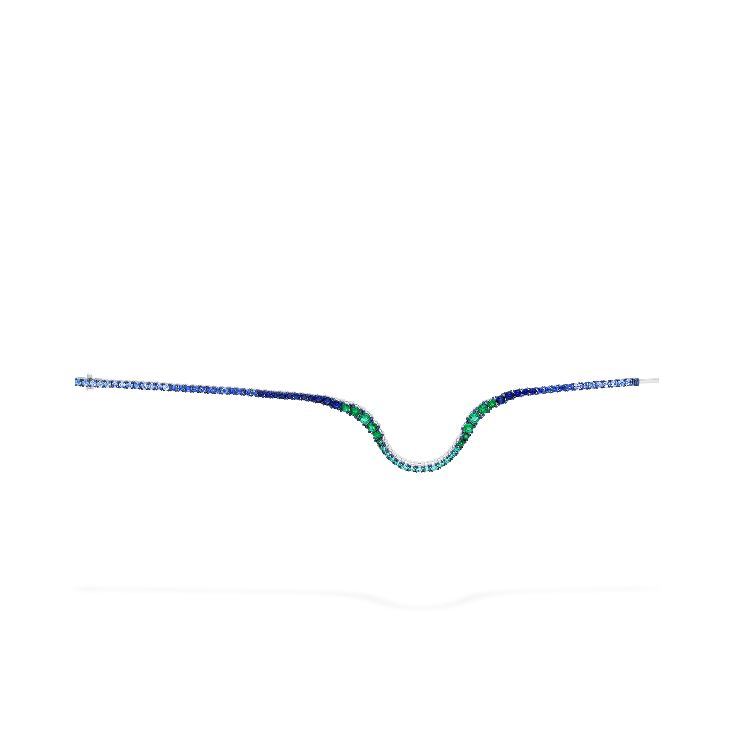 Radiant Bracelet | Full pavé emerald and sapphire