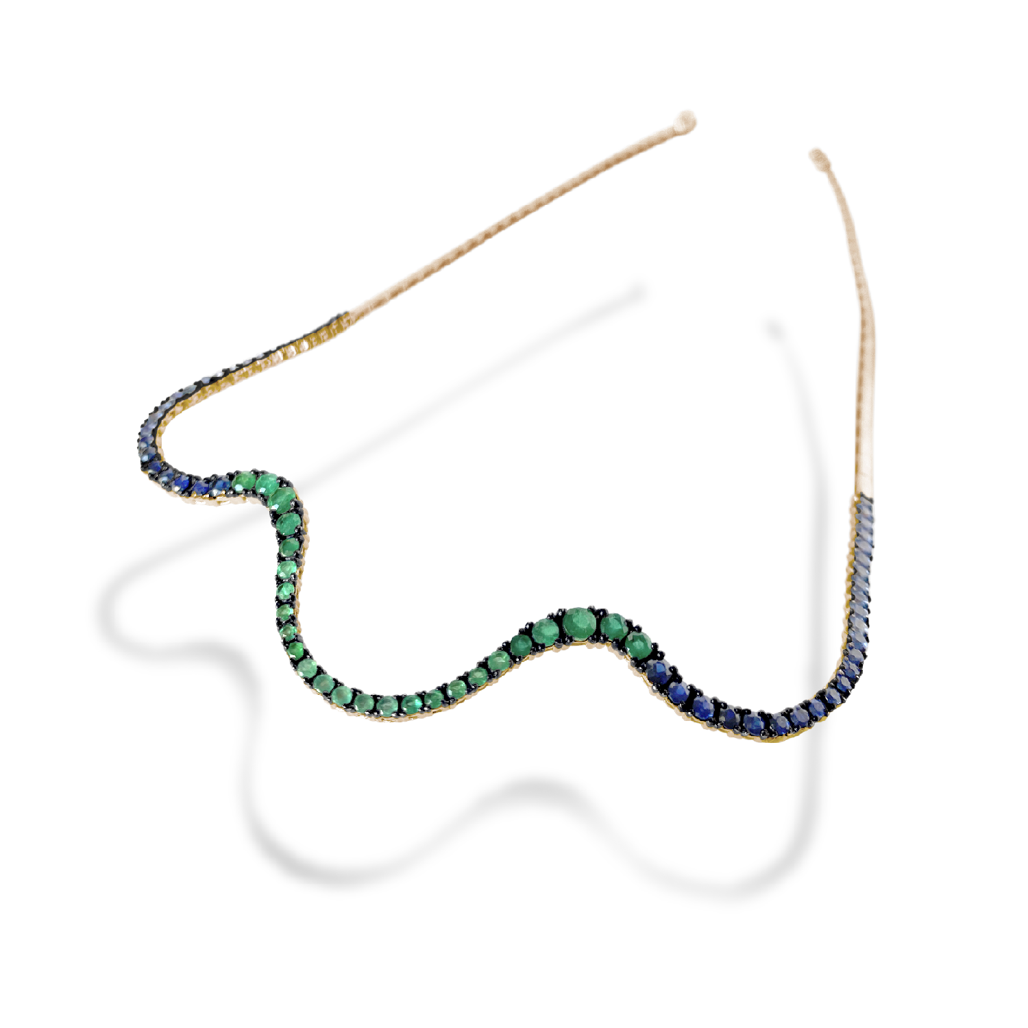 Radiant Choker | Half emeralds and sapphires