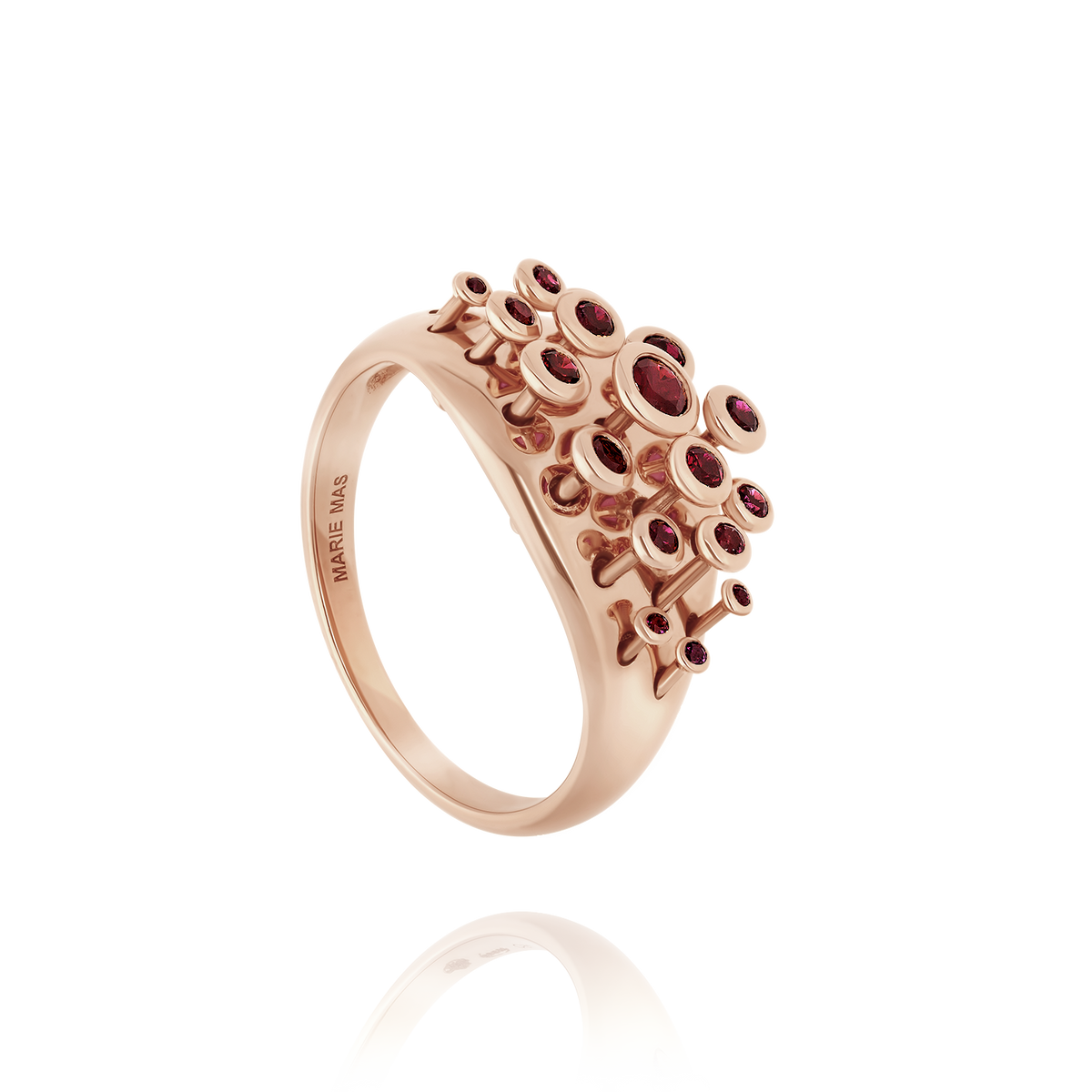 Ruby Queen Wave Ring | MARIE MAS Paris