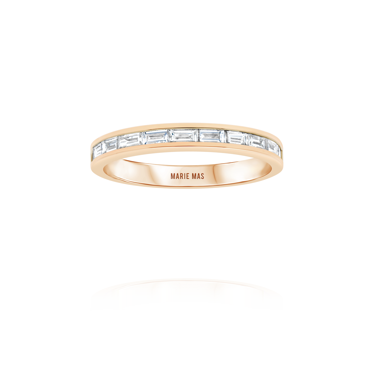 Starlight Flat I ring | Rose Gold