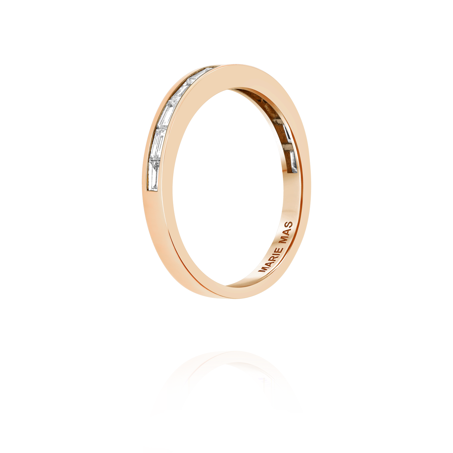 Starlight Flat I ring | Rose Gold