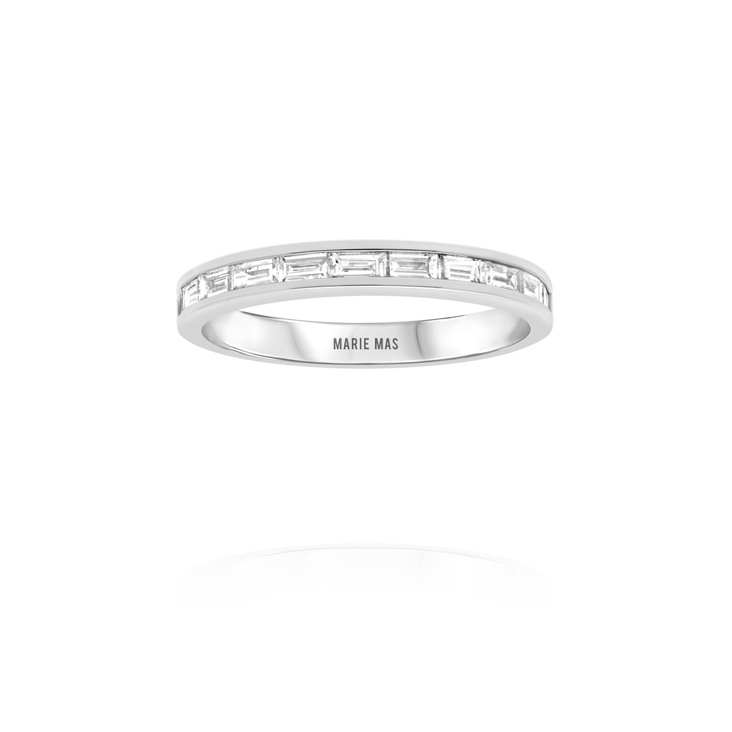 Starlight Flat I ring | White Gold