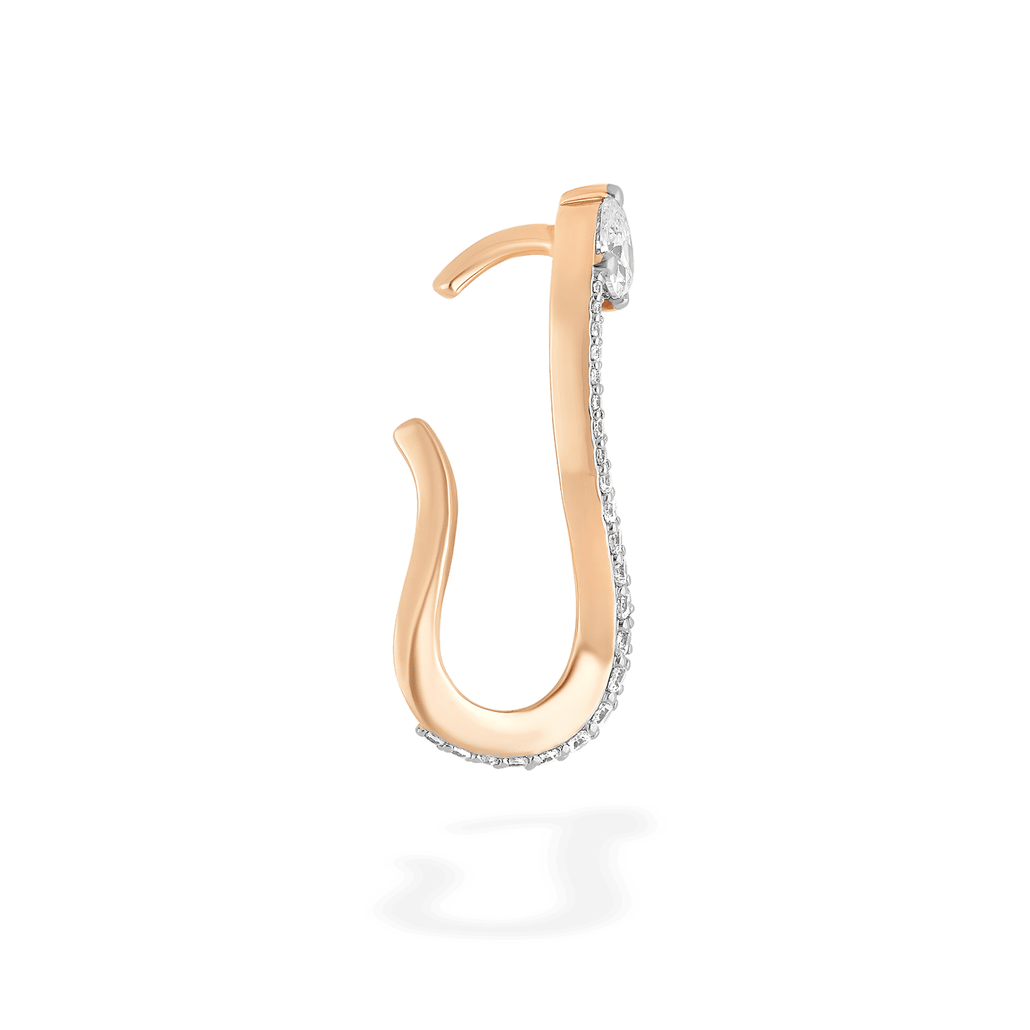 Single Nova Ear Jewel | Pear Diamond & Diamonds
