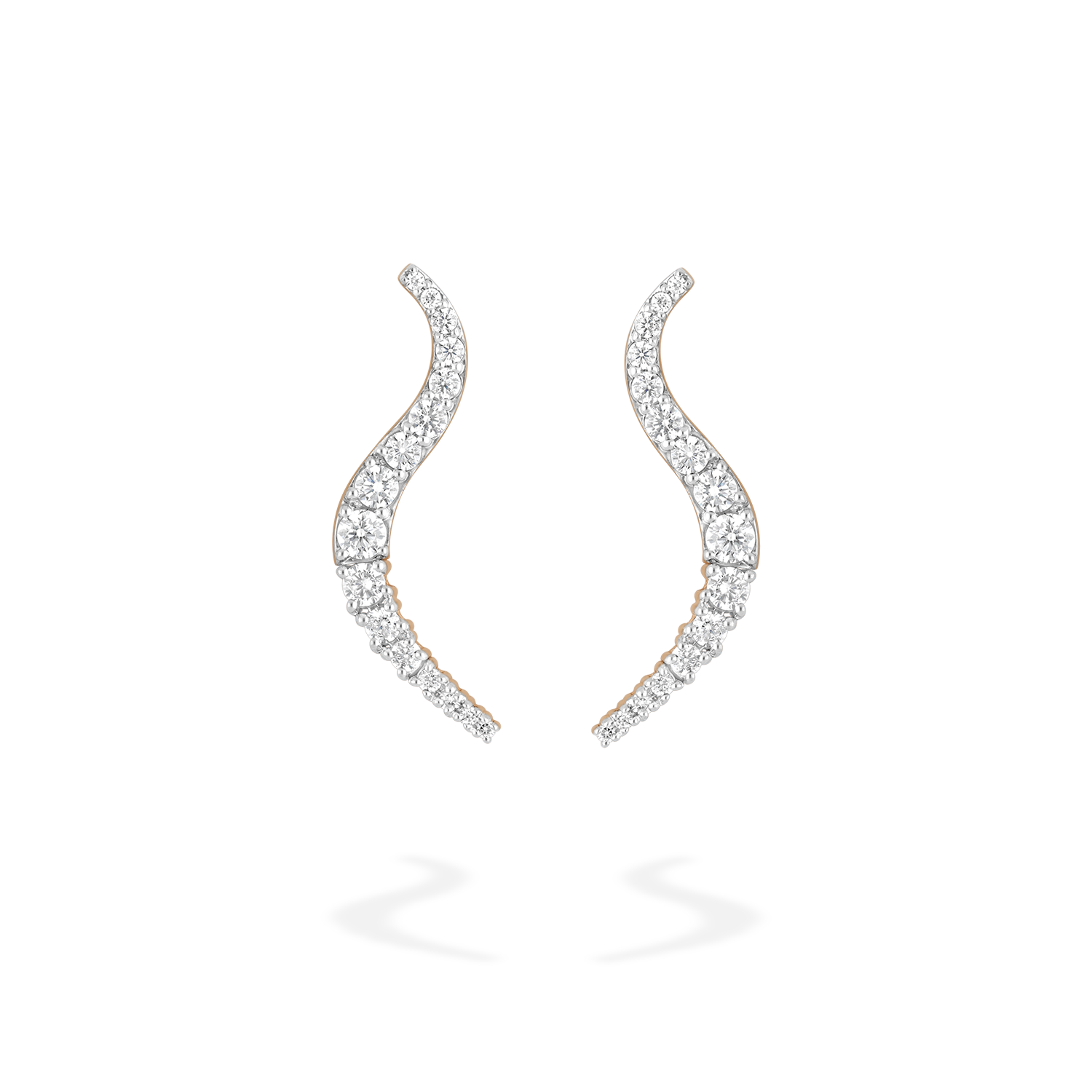 Pair of Solar earrings in 18k rose gold - Fine jewelry by MARIE MAS