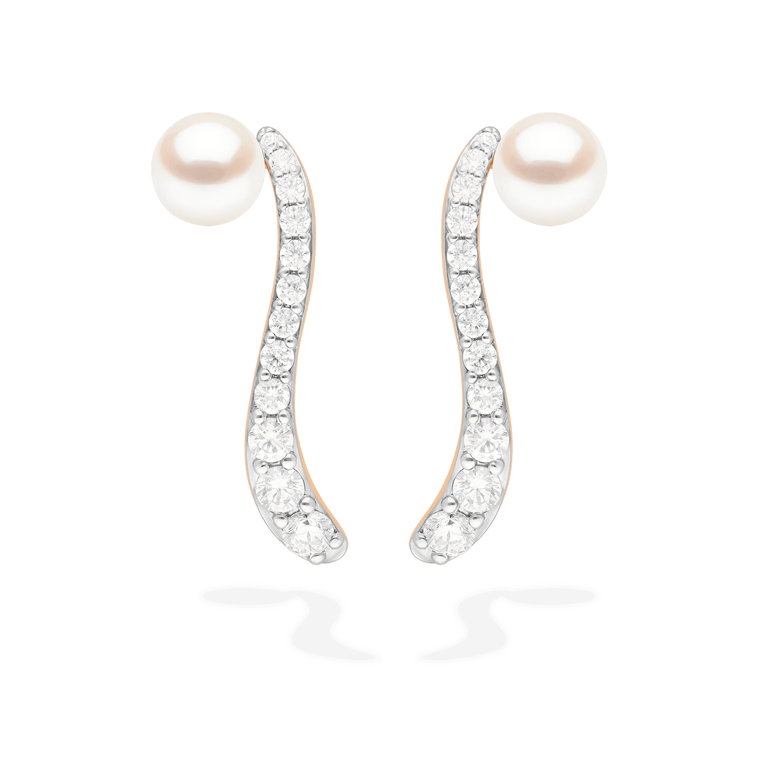Pair of Ray Earrings | Pearls & Diamonds