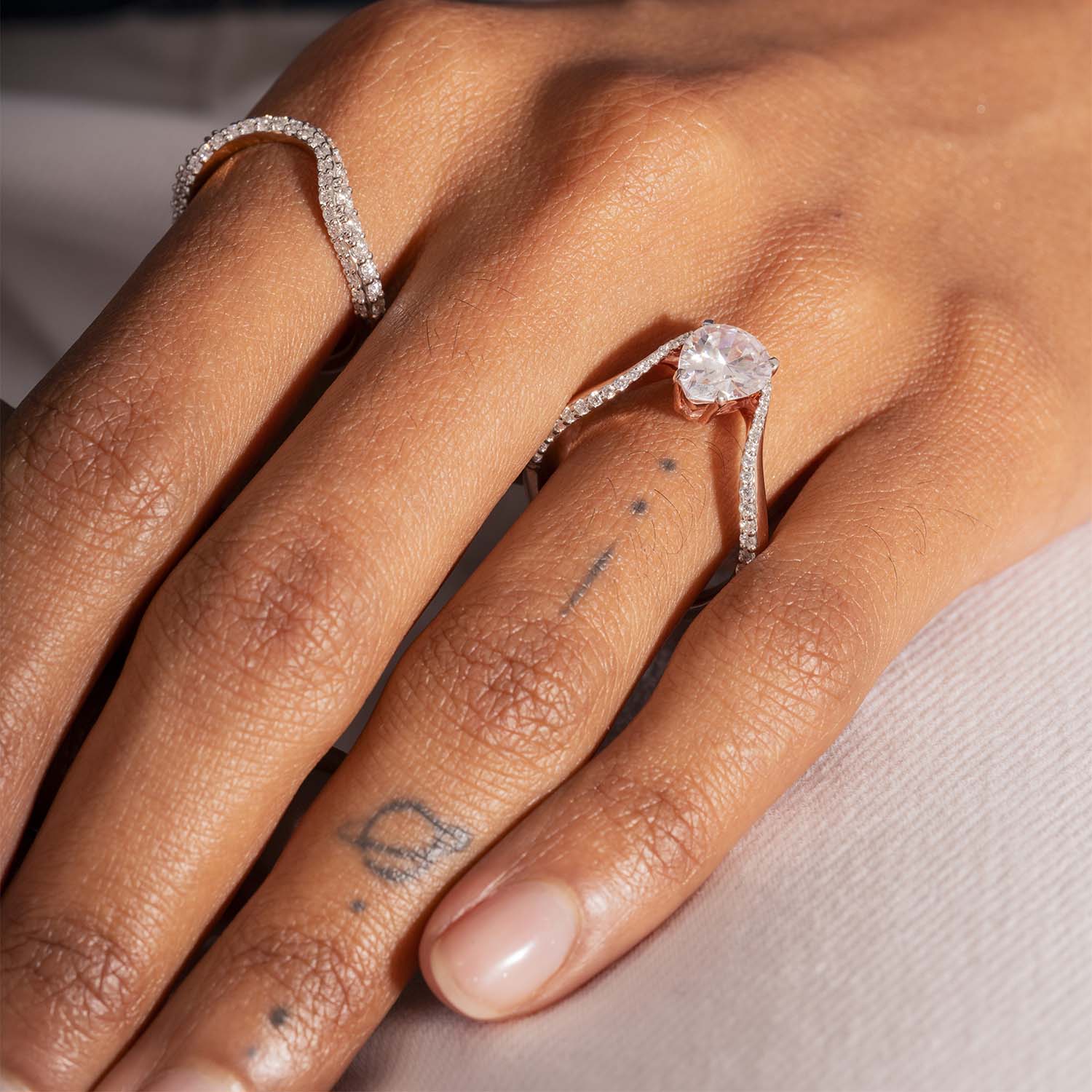Halo Ring | Full pavé, rose gold & diamonds