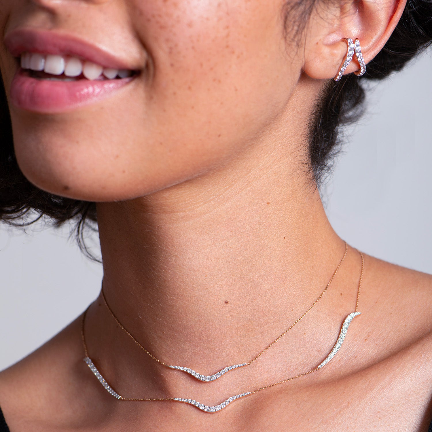 Petit Radiant Chain Necklace | Diamonds