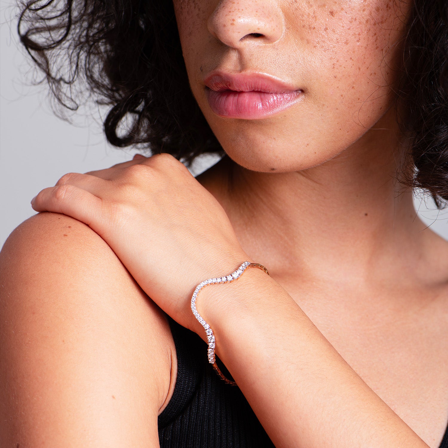 Radiant Bracelet | Half pavé Diamonds