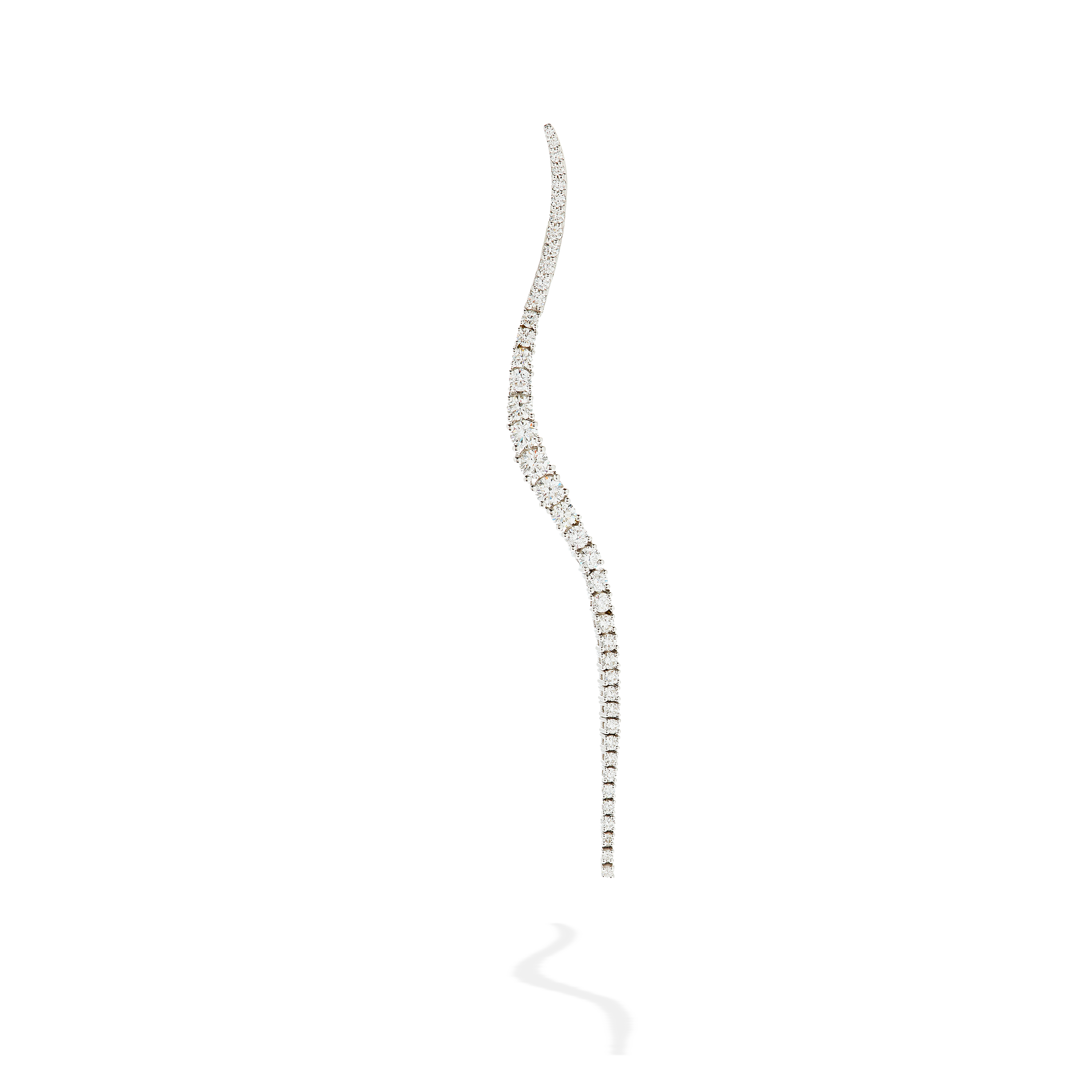 Single Long Halo Earring | Diamonds