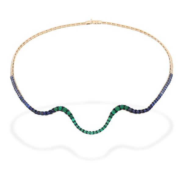Radiant Choker | Half emeralds and sapphires