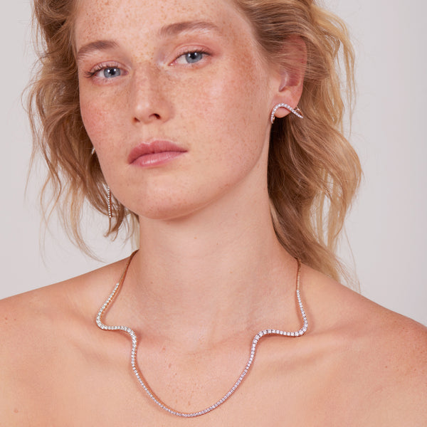 Aurora Necklace | Half diamond