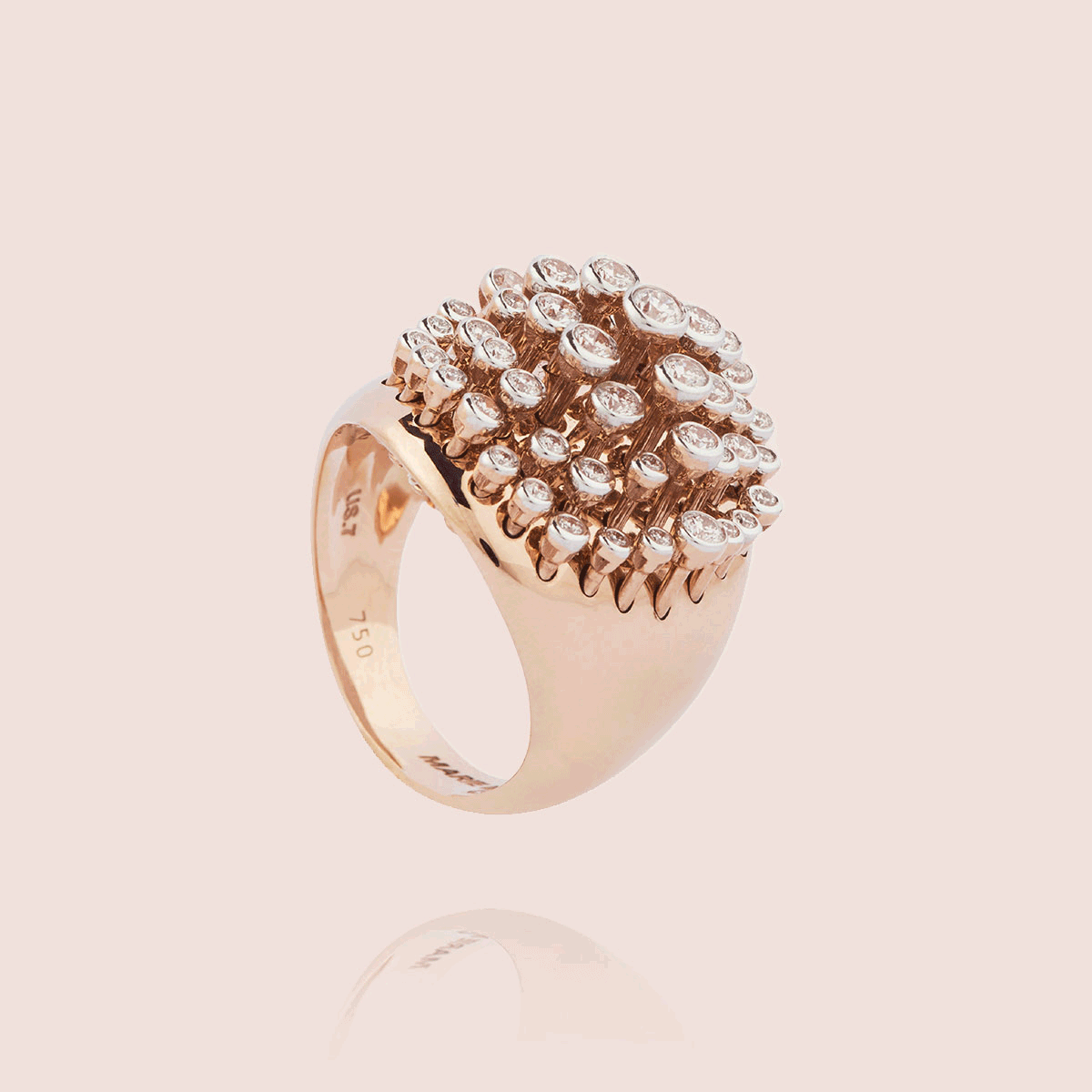 King Wave Ring | Diamonds