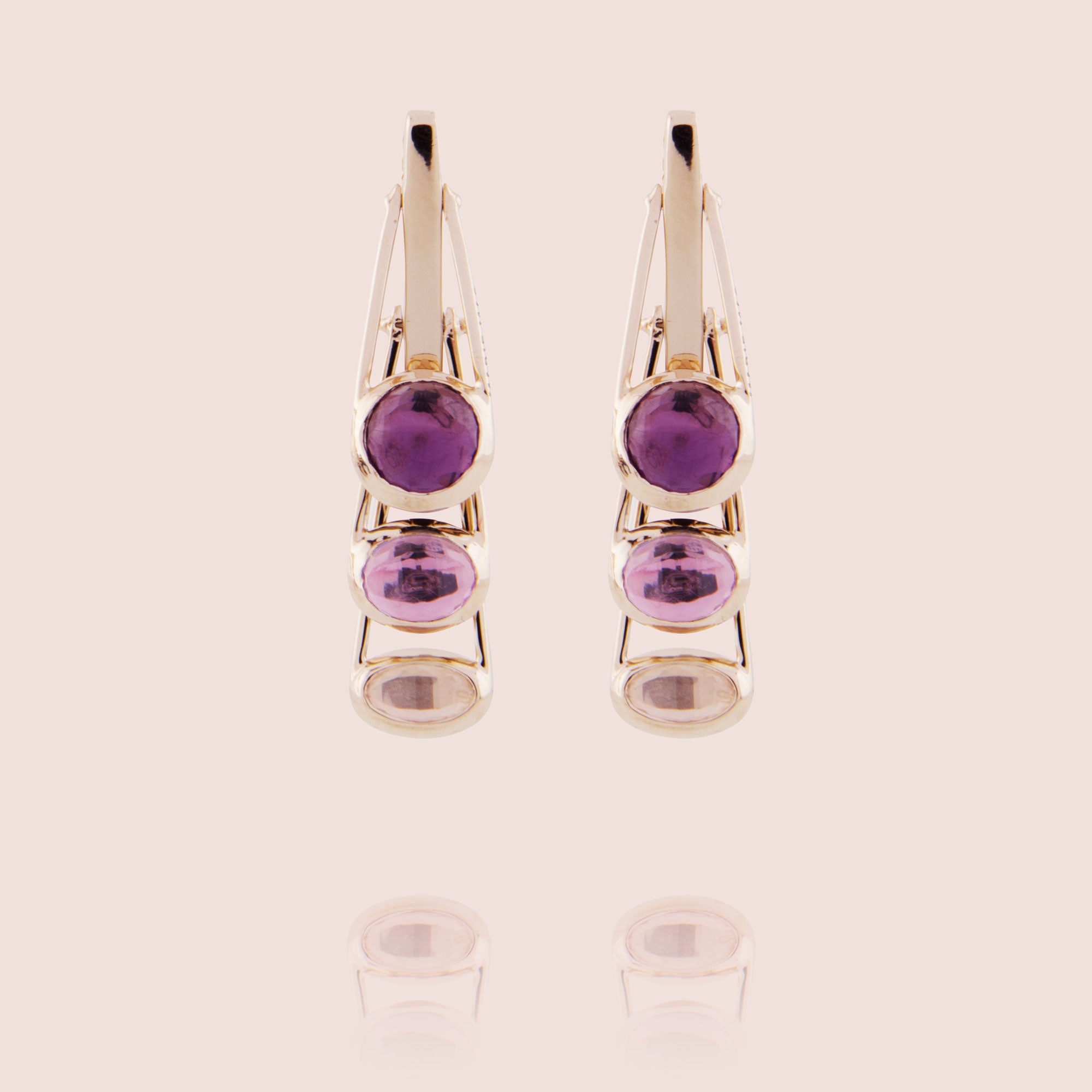 Petites Dancing Earrings | Amethyst & Topaz