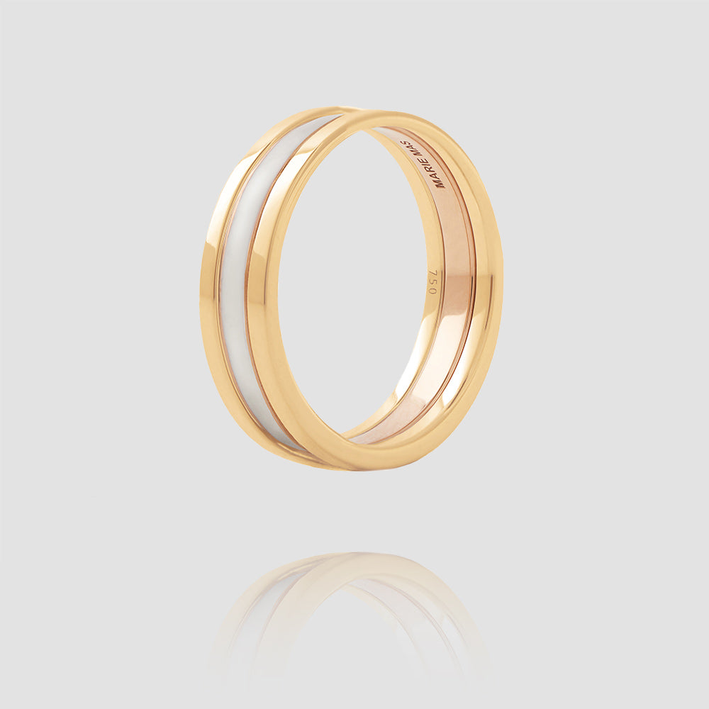 We Ring | Or Jaune Laque Blanche