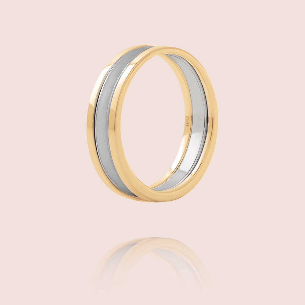 We Ring | Yellow Gold Gray Lacquer