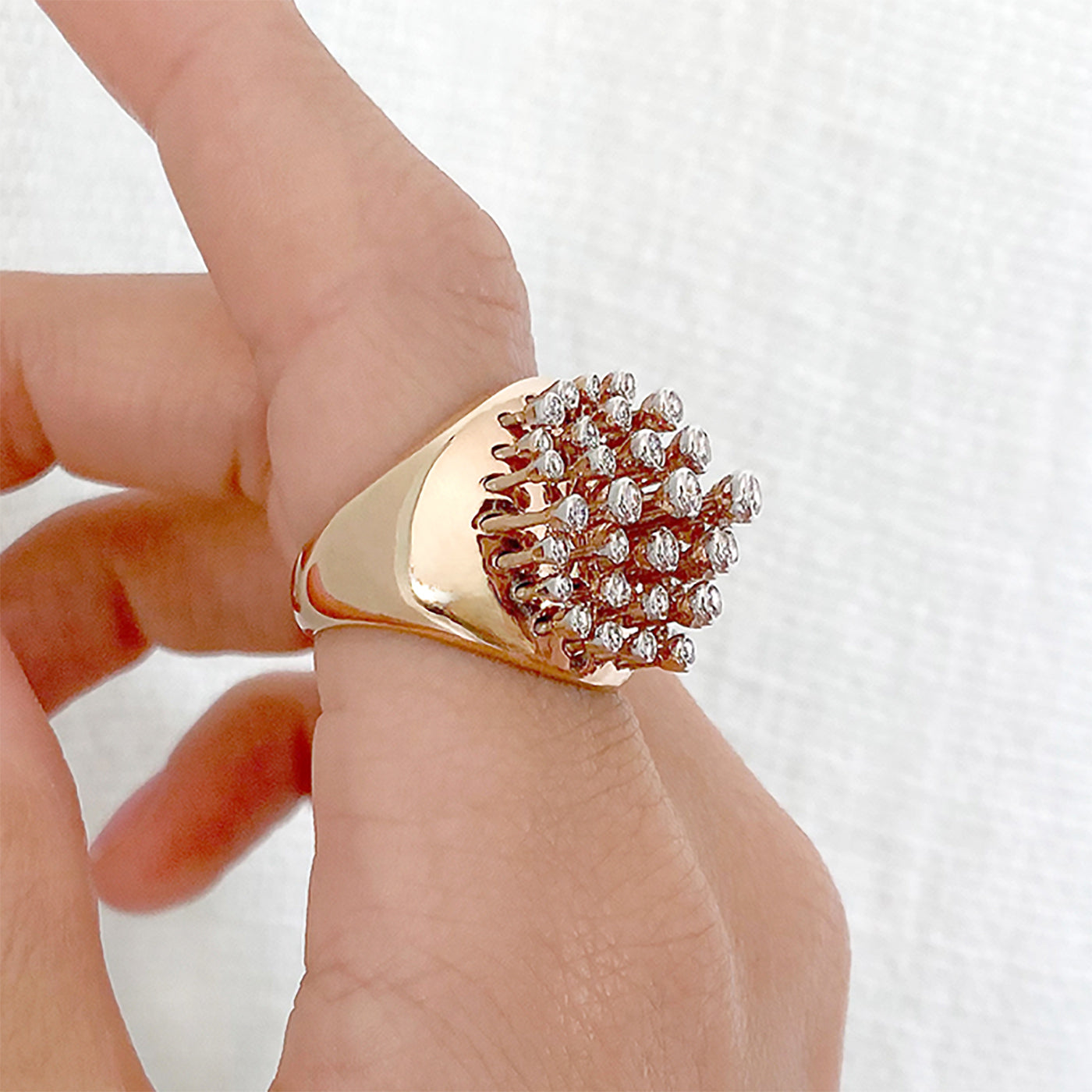 King Wave Ring | Diamonds