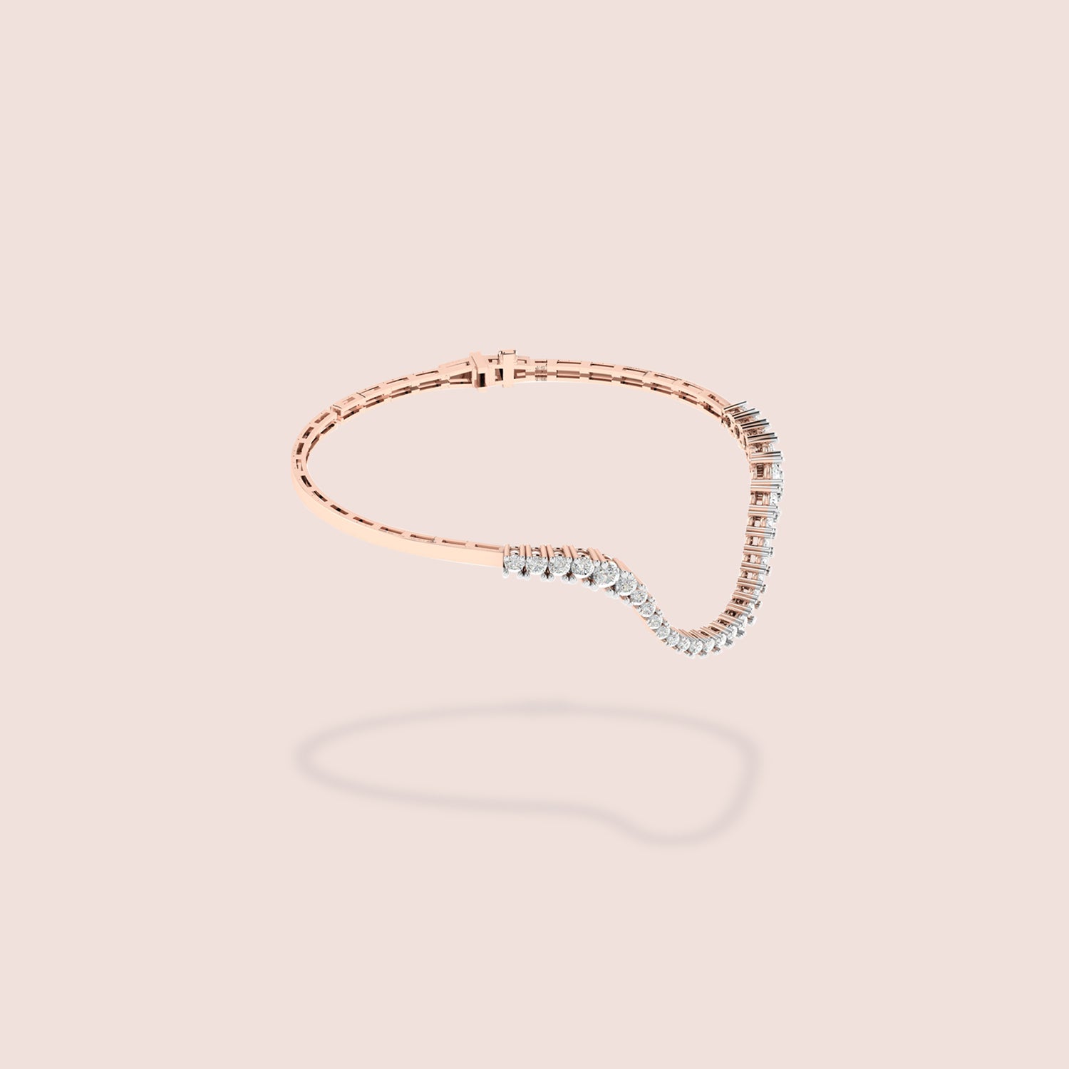 Radiant Bracelet | Half pavé Diamonds
