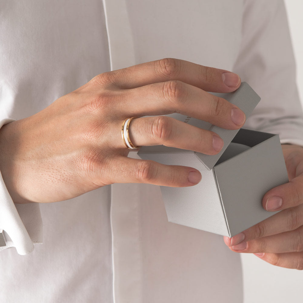 We Ring | Or Jaune Laque Blanche