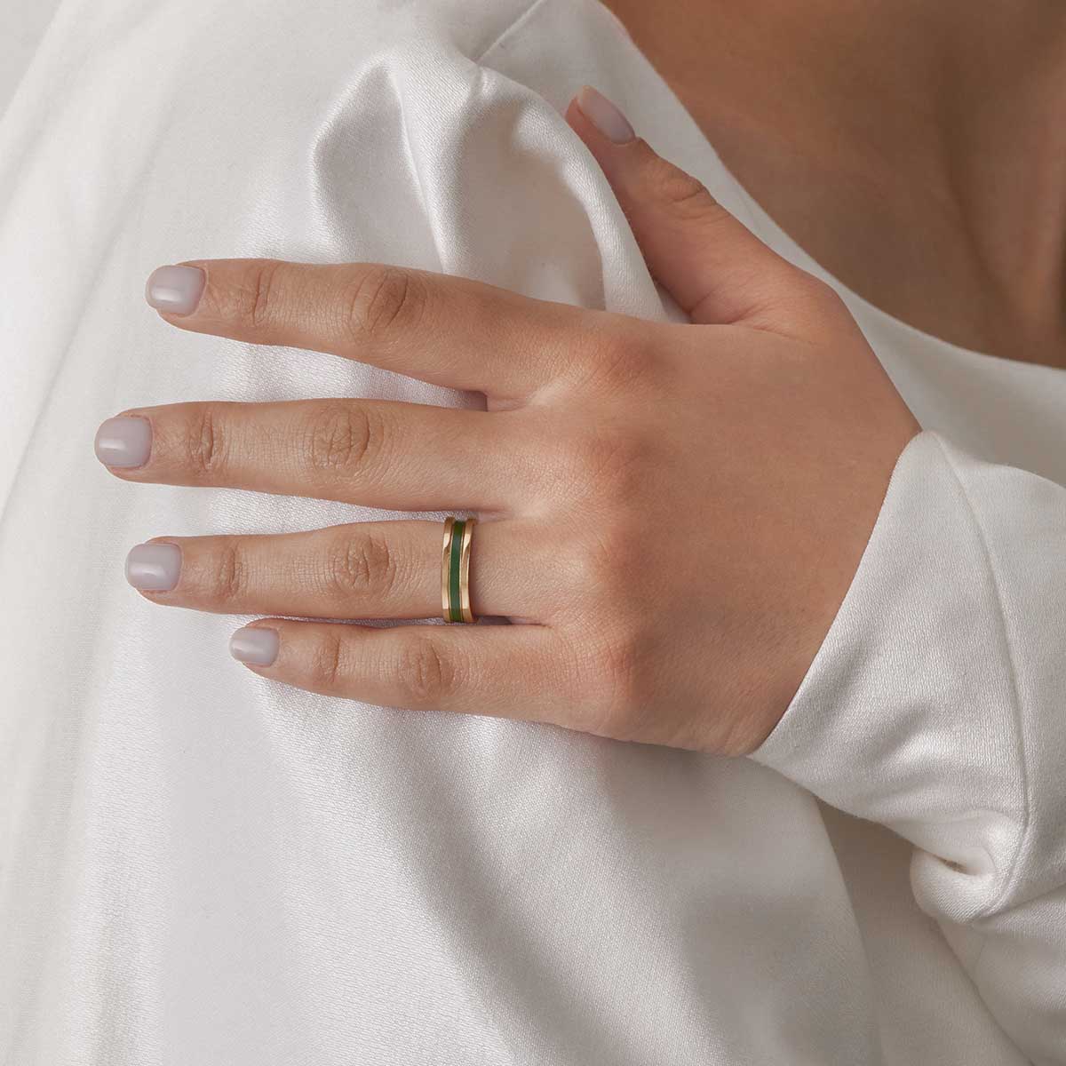 We Ring | Or Jaune Laque Verte
