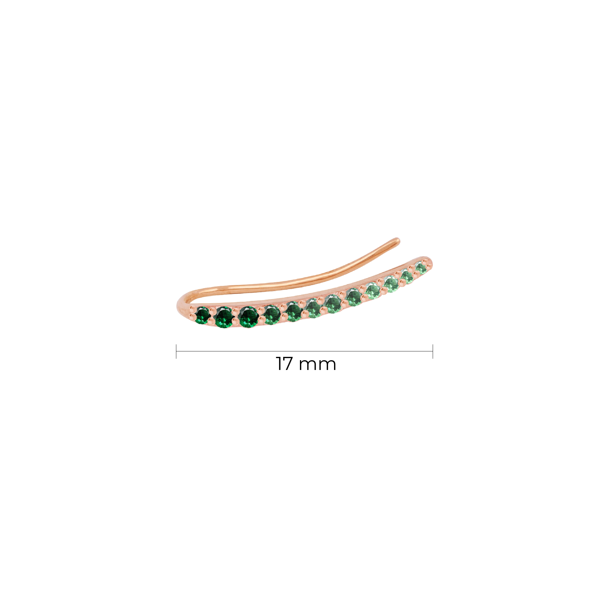 Emerald Ocean Tide Earring