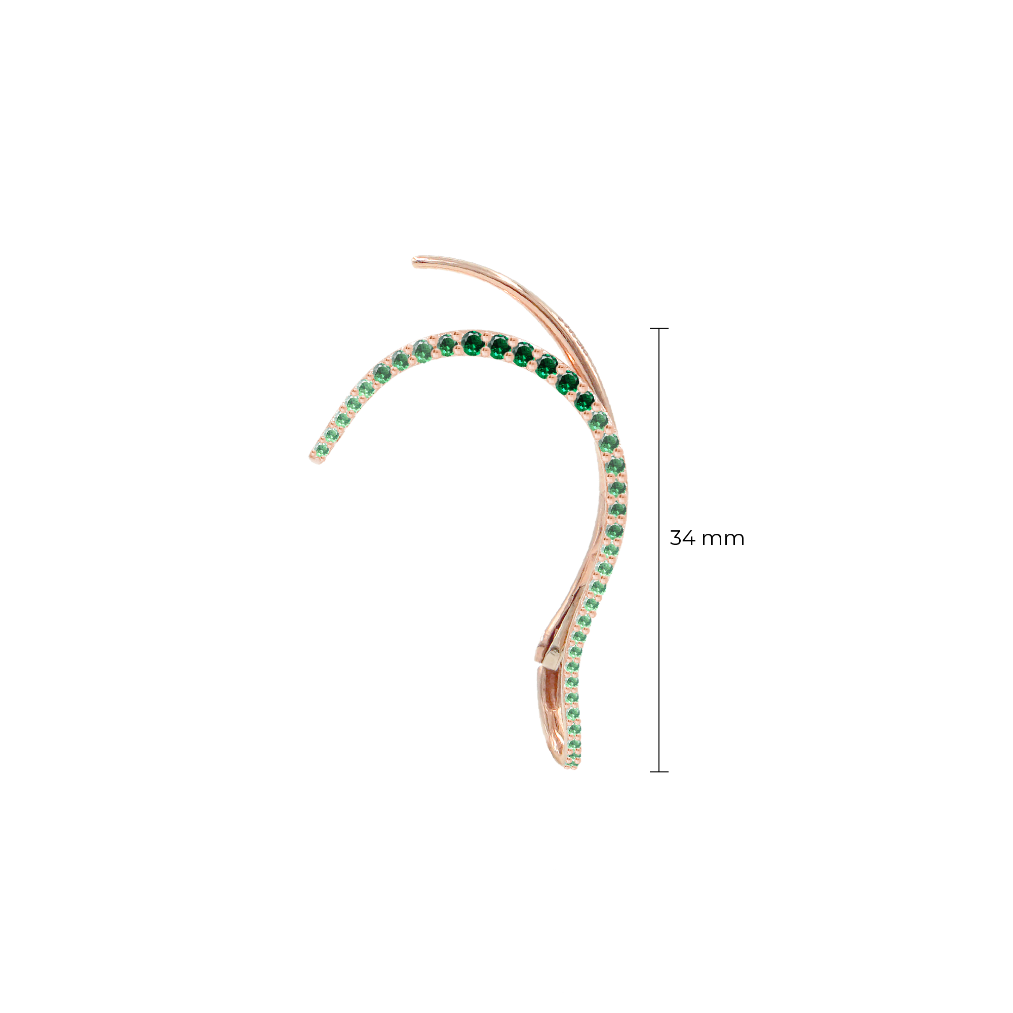 Emerald Queen Wave Ear Jewel