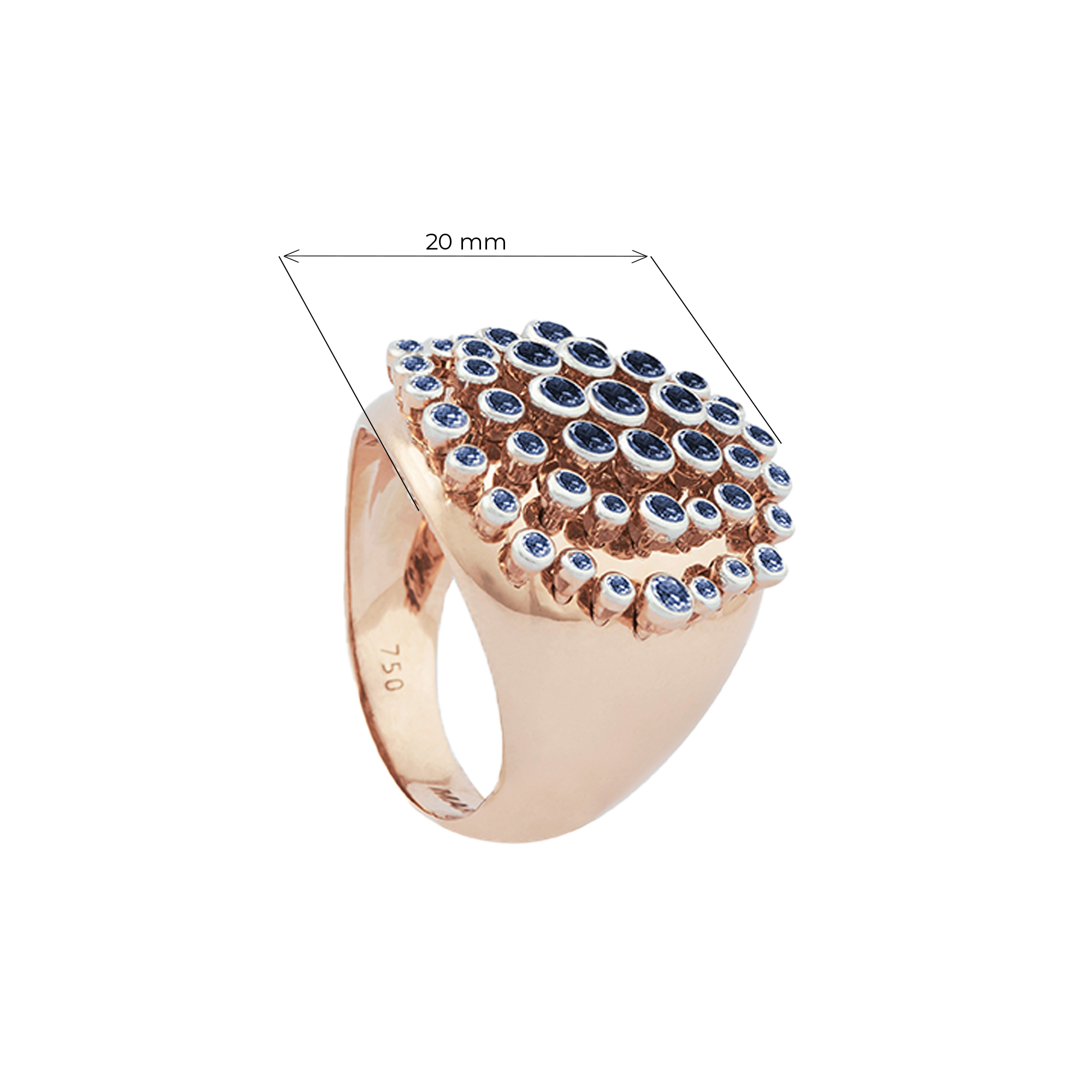 Sapphire King Wave Ring