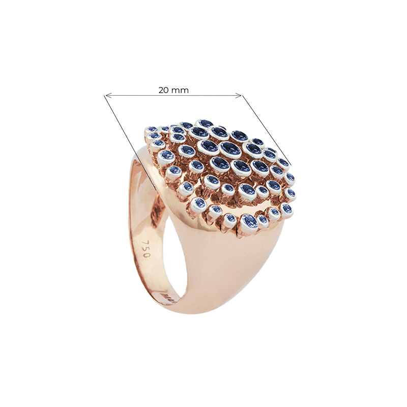 Sapphire King Wave Ring