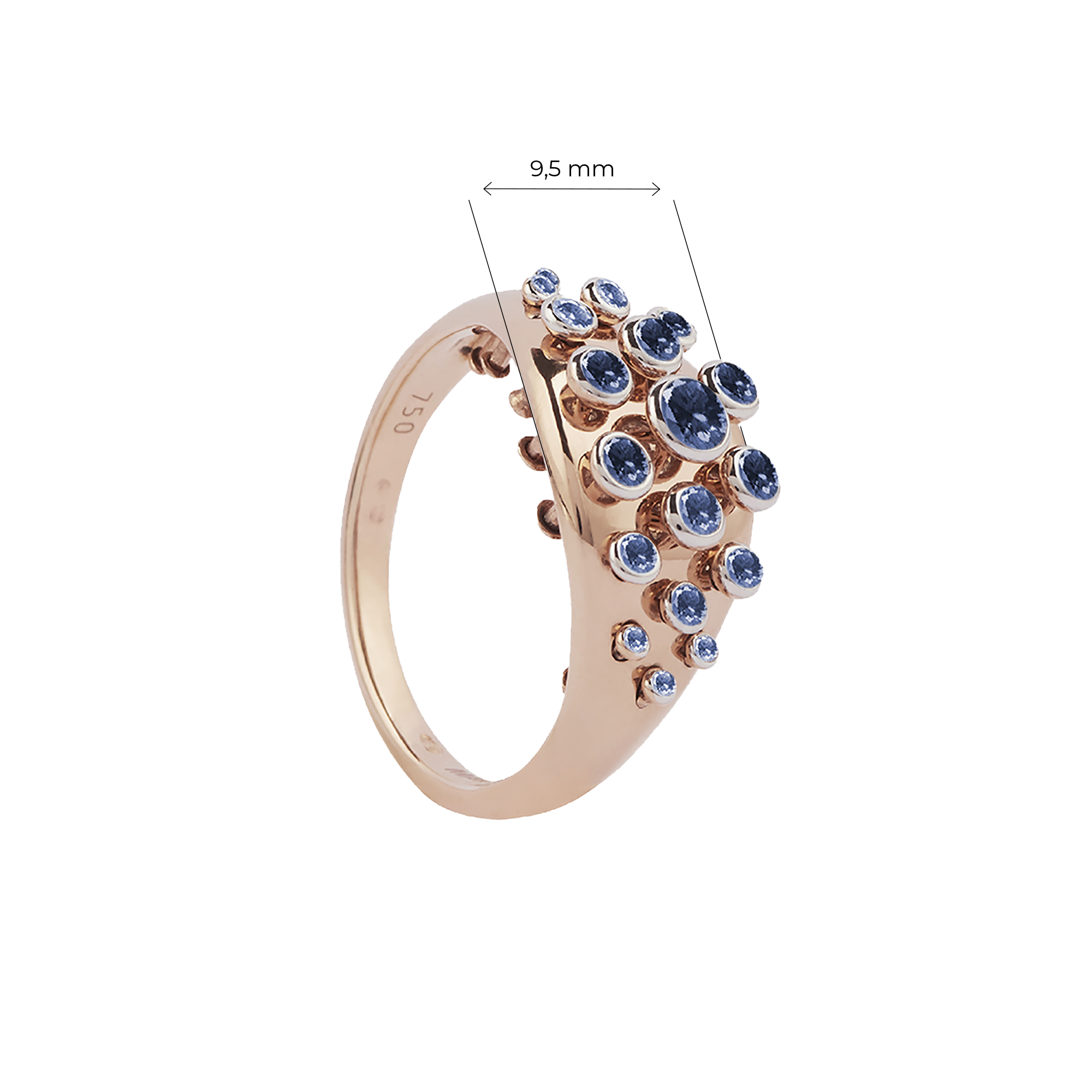 Sapphire Queen Wave Ring