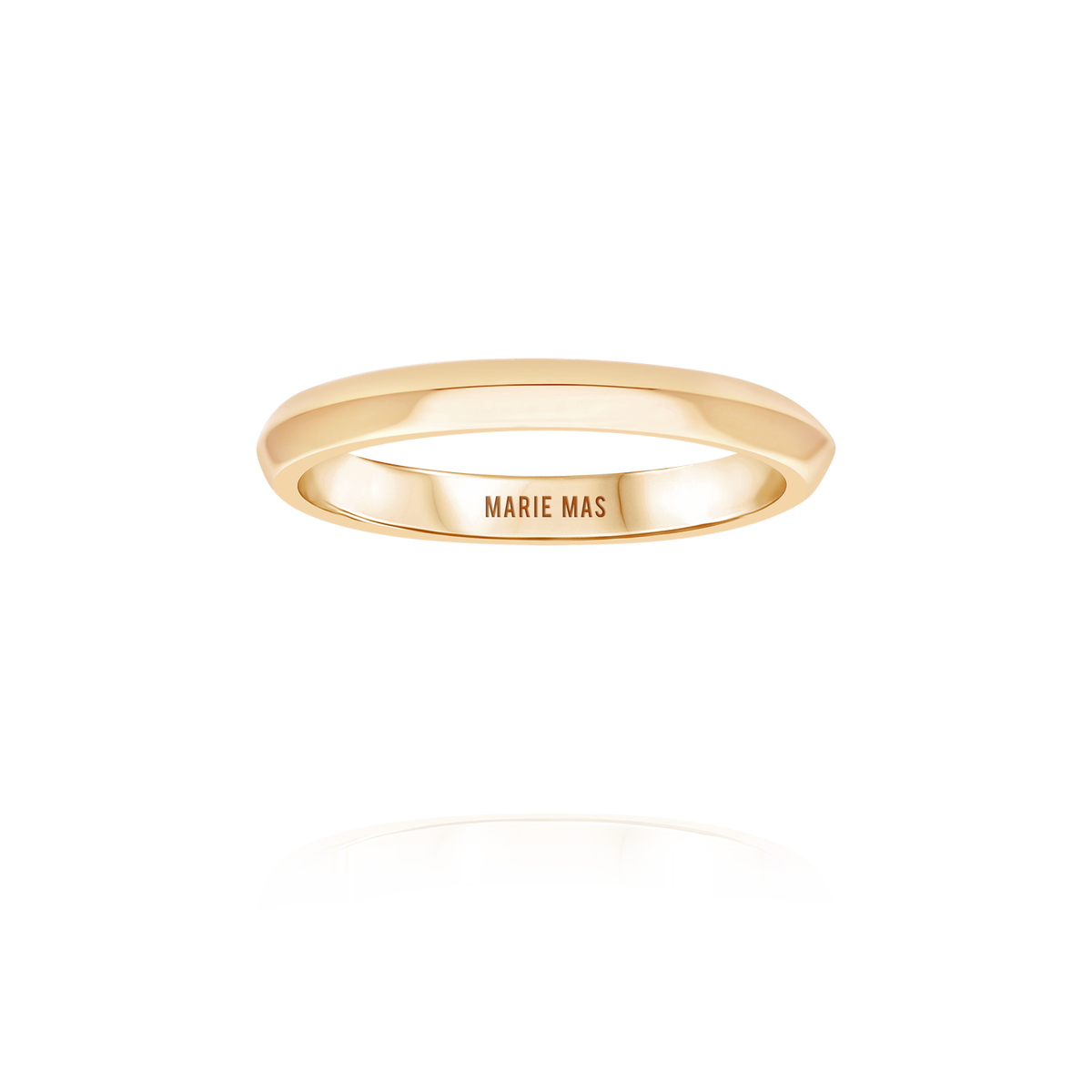 Men's wedding ring 18k yellow gold | Sharp I Ring