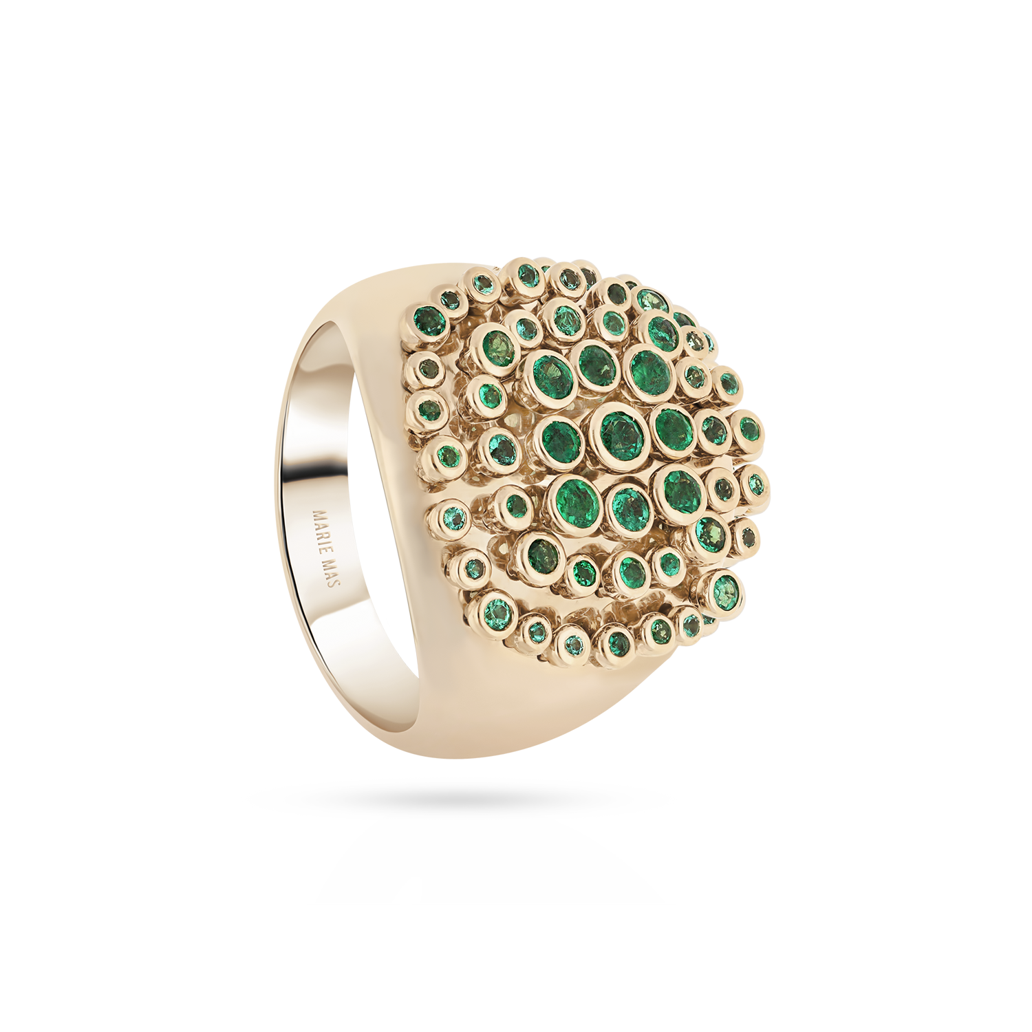 Emerald King Wave Ring