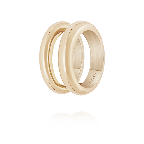 Double Dome U ring | Yellow Gold