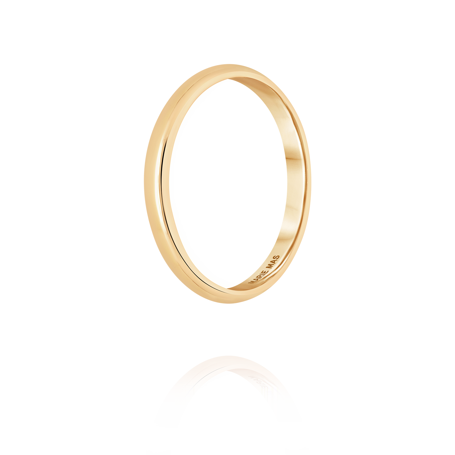 D-shape I ring | Yellow Gold