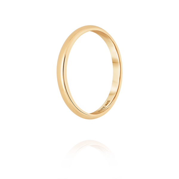 D-shape I ring | Yellow Gold